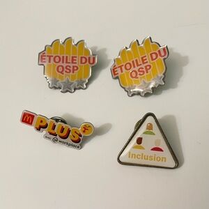 McDonalds Quebec Employee Pins Lot French QSP & Inclusion